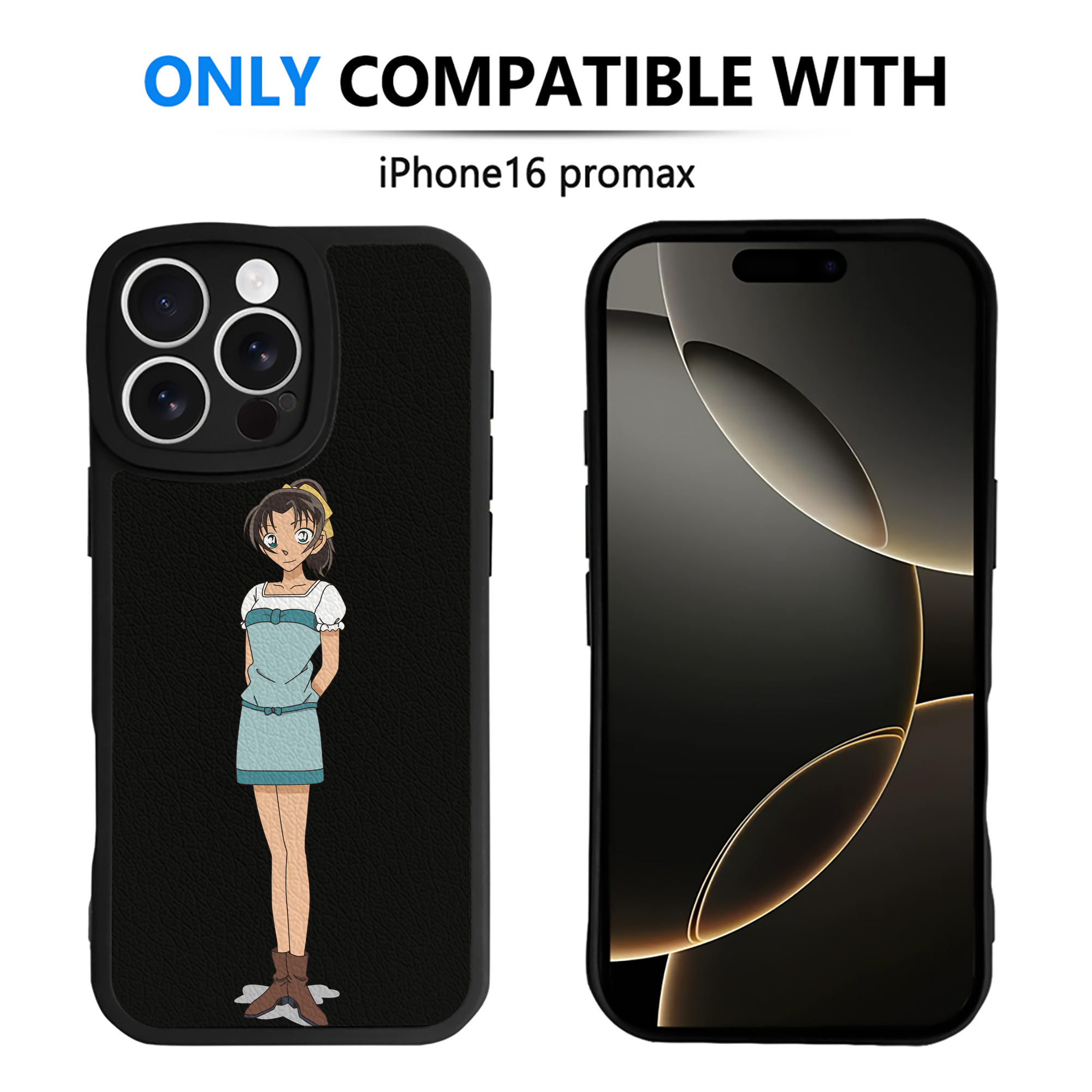 （画像用） 名探偵コナン Detective Conan 【iPhone 16シリーズ対応】シリコンスマホケース（レザー調） 材質：シリコン